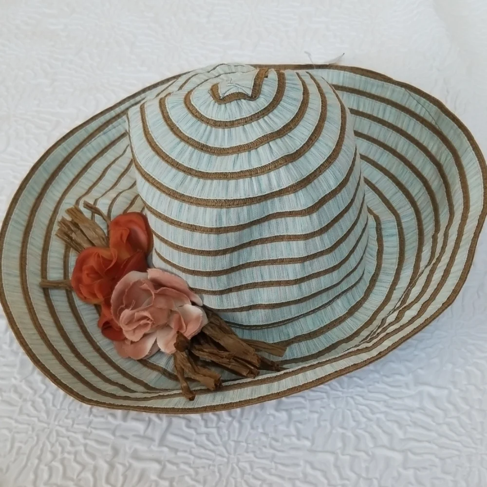 Something Special Ribbon sun Hat with flowers